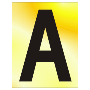 75mm 'A' Text PB Visi
