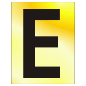75mm 'E' Text PB Visi