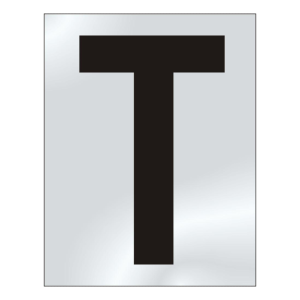 75mm 'T' Text CP Visi