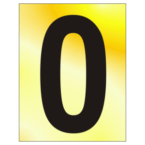 75mm '0' Text PB Visi