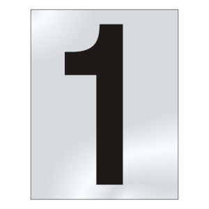 75mm '1' Text CP Visi