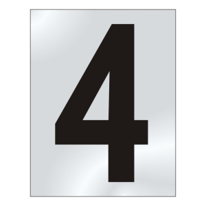 75mm '4' Text CP Visi