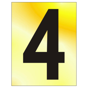 75mm '4' Text PB Visi