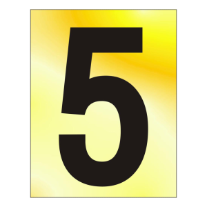 75mm '5' Text PB Visi