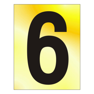 75mm '6' Text PB Visi