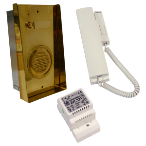 EK9112 Brass Surface Panel with 3021 Handset