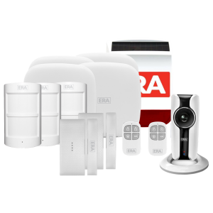 1 Hub, 3 PIR, 2 Contact, 2 Remote, Siren, IP Cam